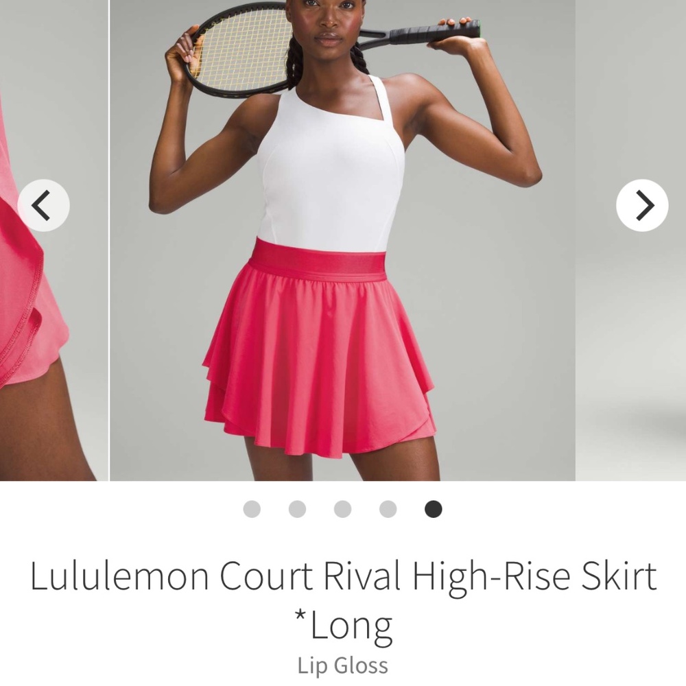 lululemon athletica Lip Gloss Pink High-Rise Court Rival Skirt